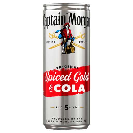 CAPTAIN MORGAN/COLA        - 12X 25 CL